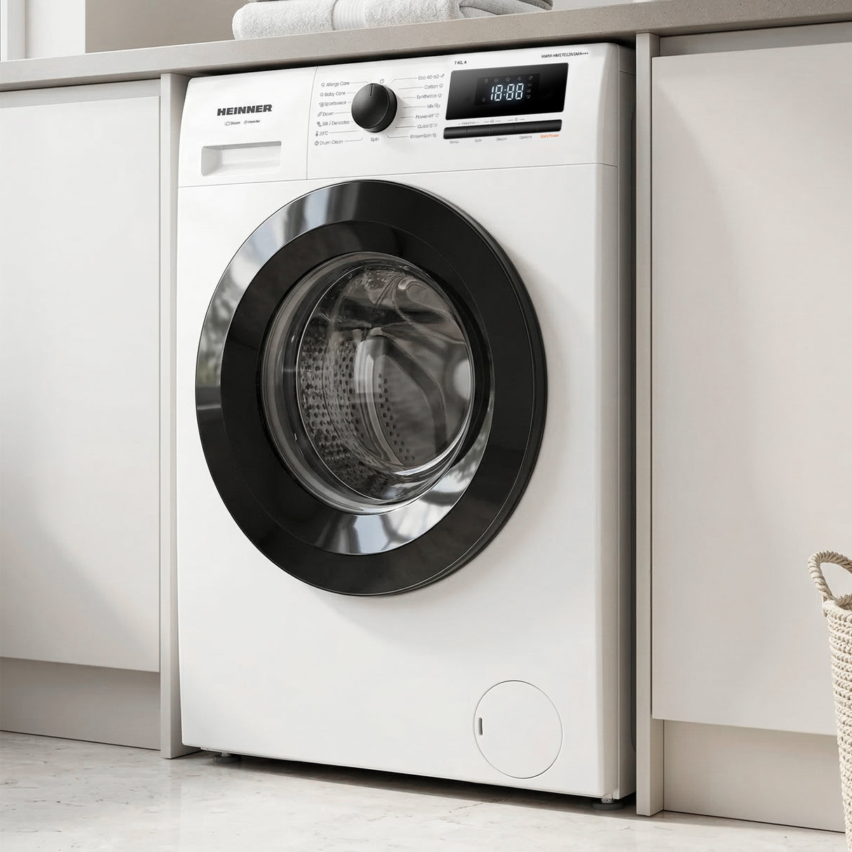 Heinner HWM-HME7012IVSMA+++ Slanke Wasmachine 7 kg – 1200 tpm - Inverter Motor