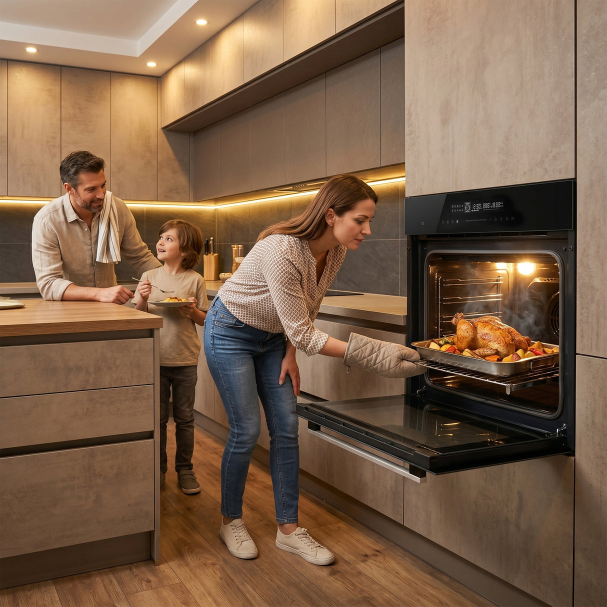 Heinner HBO-M7214GCDRC-GBK Inbouw Oven 72 L – Hetelucht – Grill – AirFry