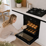 Four encastrable Heinner HBO-M709GCDRC-GBK – 70 litres – chaleur tournante – gril – touch – noir