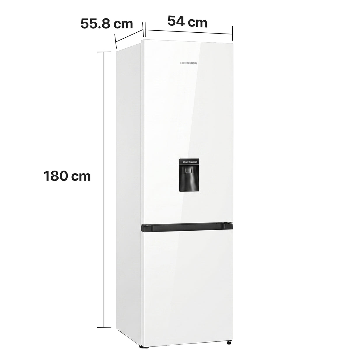 Heinner HC-HS268WDE++ Koel-vriescombinatie 268 L – Waterdispenser