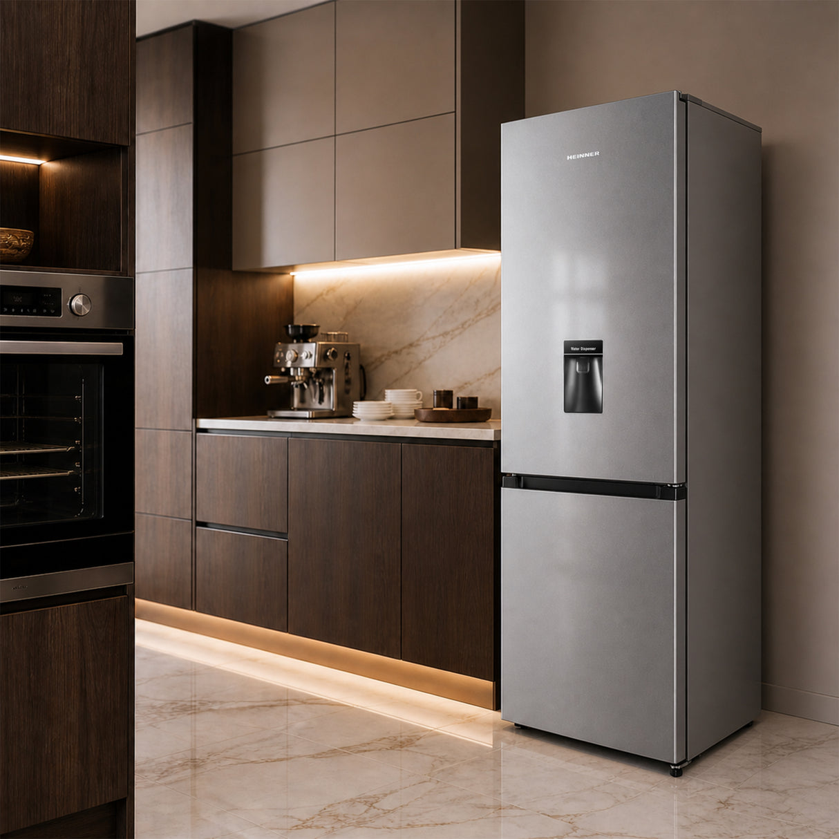 Heinner HC-HS268SWDE++ Koel-vriescombinatie 268 L – Waterdispenser