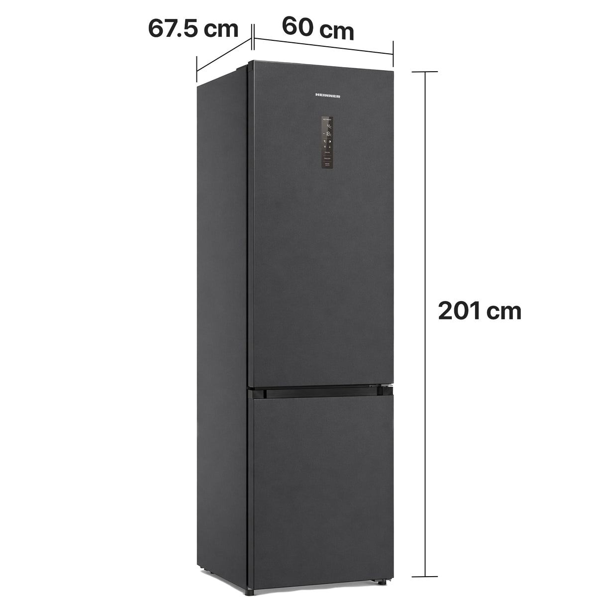 Heinner HCNF-HM377INVDGHC Koel-vries 377 L – No Frost – Inverter Compressor