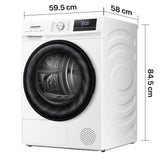 Sèche-linge à pompe à chaleur Heinner HHPD-HMY80IVFC – 8 kg – Inverter – classe énergétique C