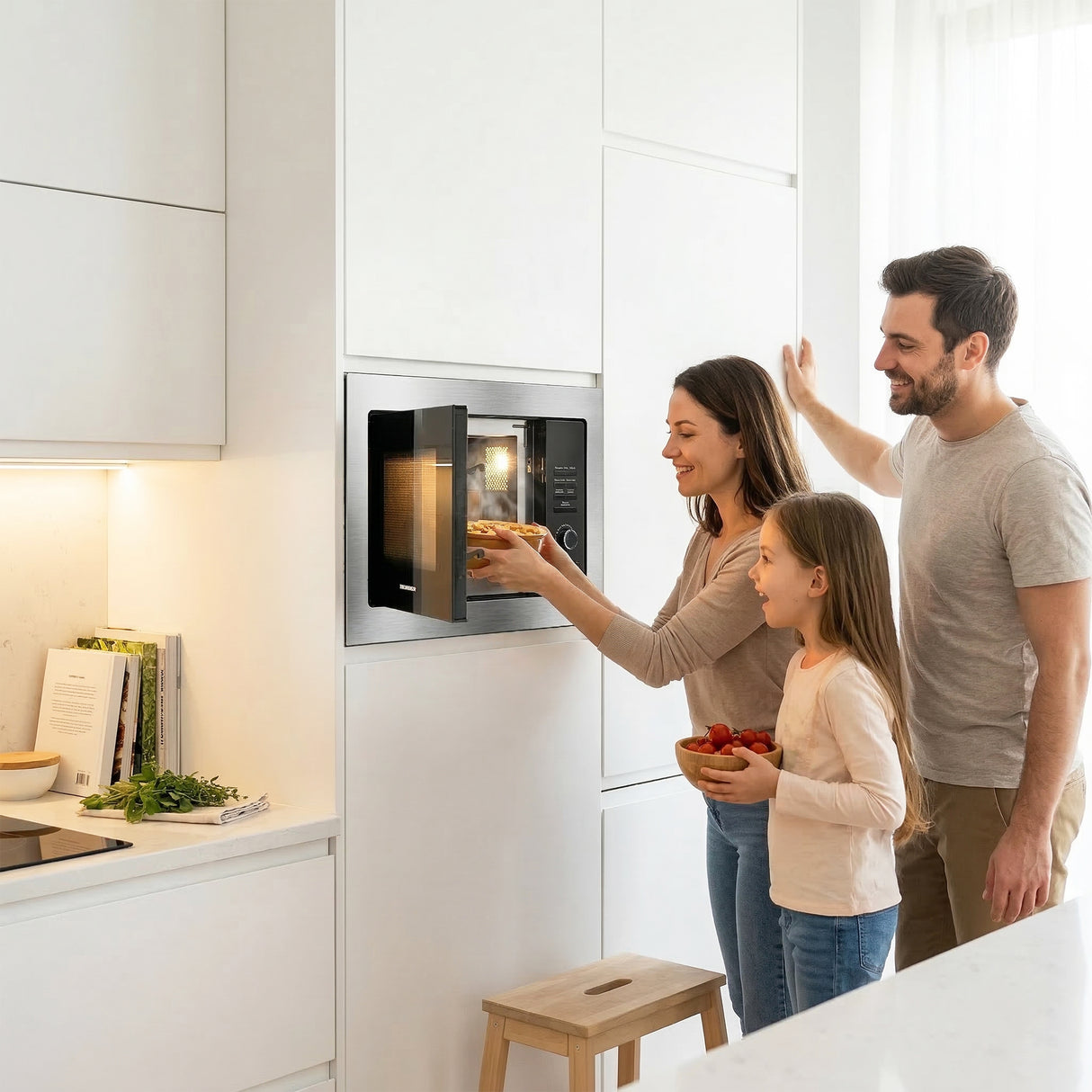 Micro-ondes Heinner HMW-MDBI25GDIX – encastrable – 25 L – gril – numérique – inox
