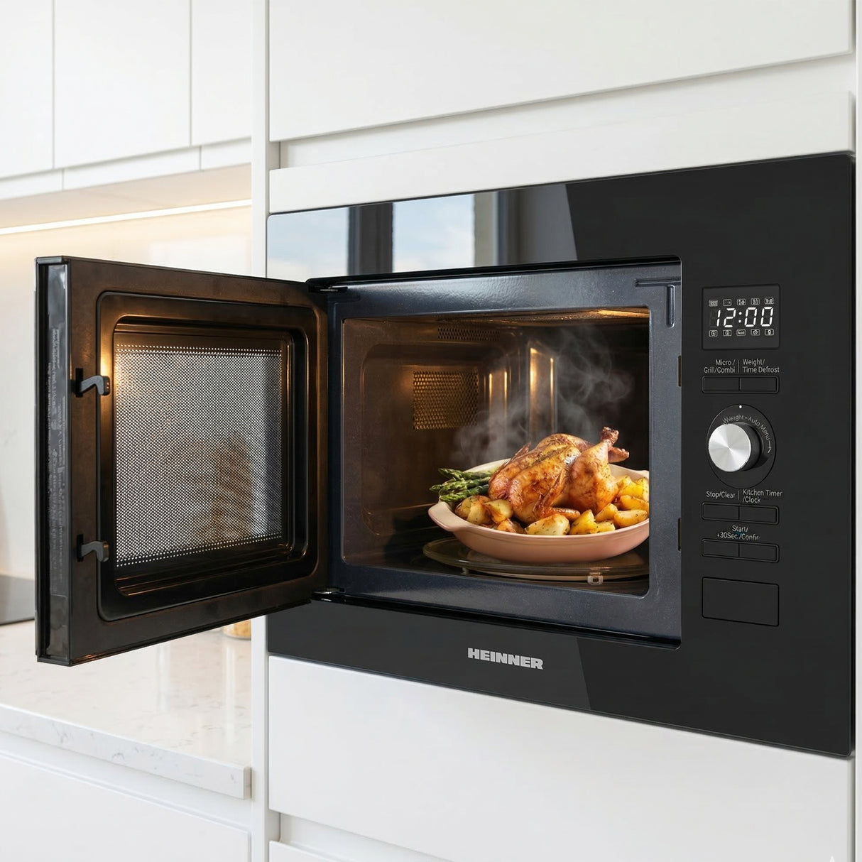 Micro-ondes Heinner HMW-MDBI20GDBK – 20 L – gril – LED – encastrable