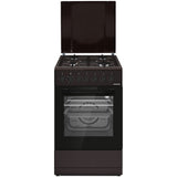 Cuisinière à gaz Heinner HFSC-S60LITGC-BRW – 4 brûleurs – four électrique avec gril