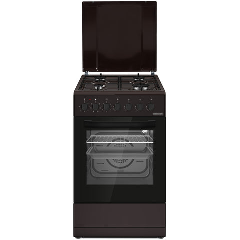 Heinner gasfornuis HFSC-S60LITGC-BRW – 4 branders – elektrische oven met grill – productfoto