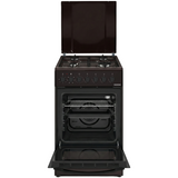 Cuisinière à gaz Heinner HFSC-S60LITGC-BRW – 4 brûleurs – four électrique avec gril