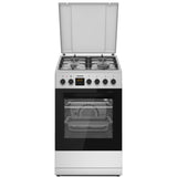 Cuisinière à gaz Heinner HFSC-S65MIXFD-SL – 4 brûleurs – four électrique avec gril