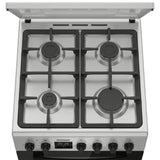 Cuisinière à gaz Heinner HFSC-S65MIXFD-SL – 4 brûleurs – four électrique avec gril