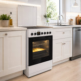 Cuisinière à gaz Heinner HFSC-S65MIXFD-SL – 4 brûleurs – four électrique avec gril