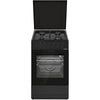Cuisinière à gaz Heinner HFSC-S60LITGC-BK – 4 brûleurs – four électrique avec gril – noir