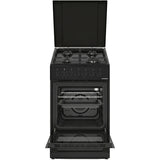 Cuisinière à gaz Heinner HFSC-S60LITGC-BK – 4 brûleurs – four électrique avec gril – noir