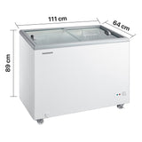 Congélateur/frigo Heinner HSF-M255WHC – congélateur coffre – 255 L – couvercle en verre coulissant – convertible