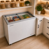Congélateur/frigo Heinner HSF-M255WHC – congélateur coffre – 255 L – couvercle en verre coulissant – convertible