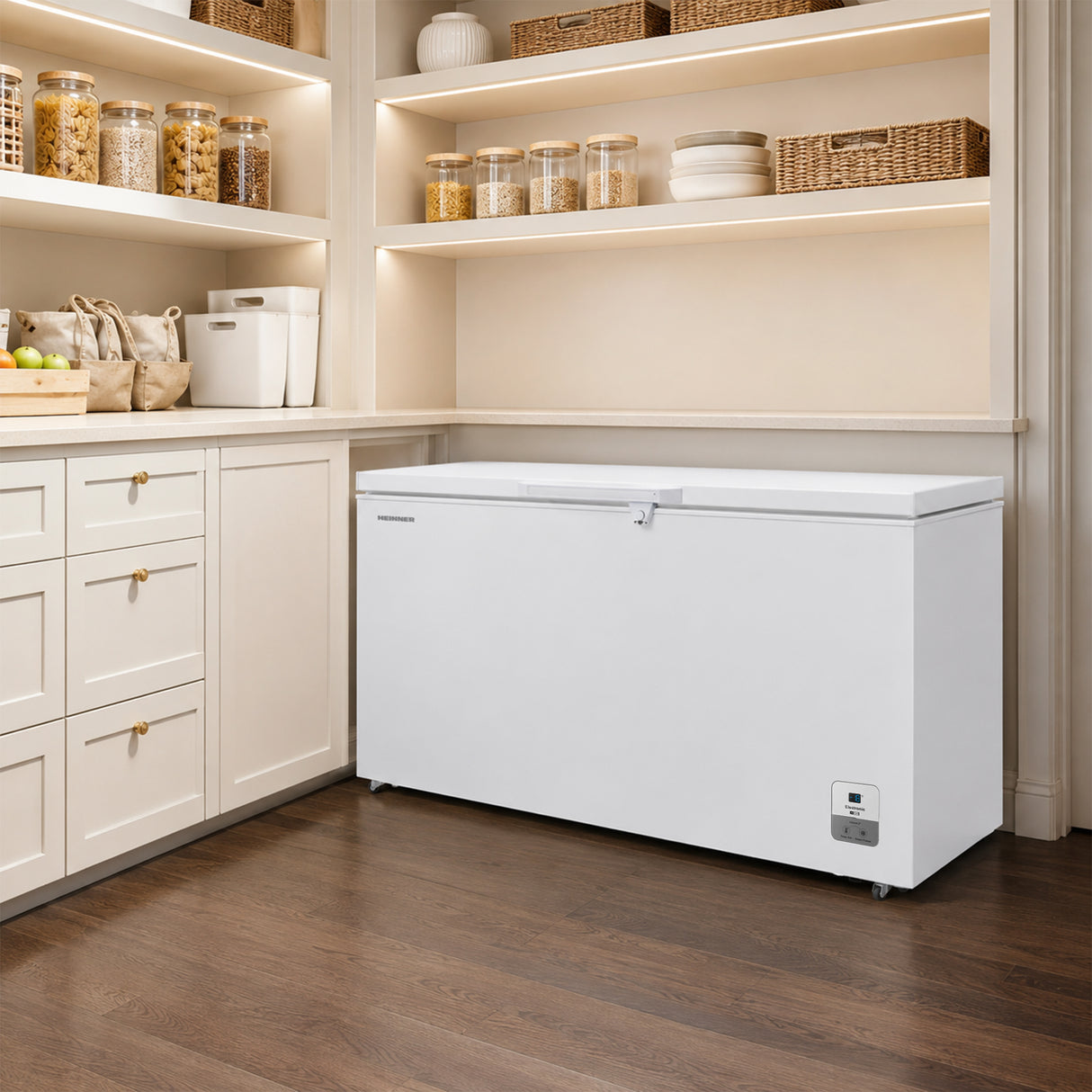 Congélateur coffre Heinner HCF-HS500EE – 500L – moteur inverter – super congélation