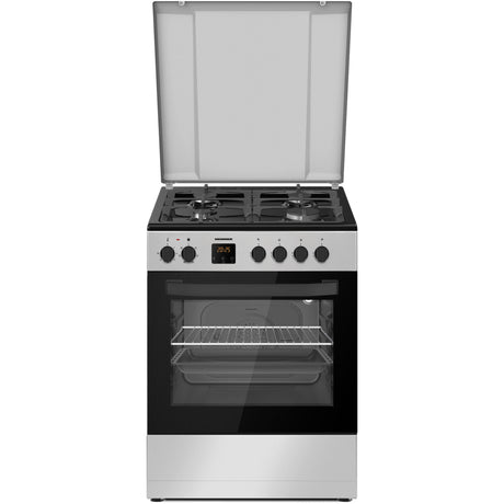Cuisinière à gaz Heinner HFSC-S66FDC-BIX – 4 Brûleurs – Four 6 Fonctions – Gril – photo du produit