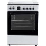 Cuisinière à gaz Heinner HFSC-S66FDC-BIX – 4 Brûleurs – Four 6 Fonctions – Gril
