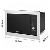 Micro-ondes Heinner HMW-BI2360SS – encastrable – 23 litres – gril – LED – inox