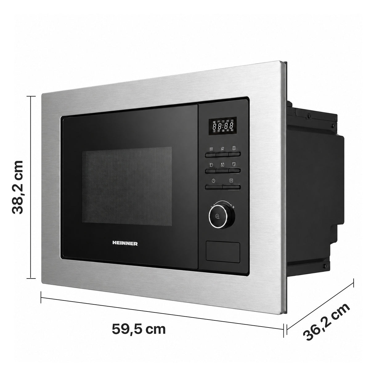 Micro-ondes Heinner HMW-MD20BISS – 20 litres – gril – LED – encastrable