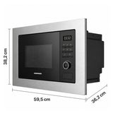 Micro-ondes Heinner HMW-MD20BISS – 20 litres – gril – LED – encastrable