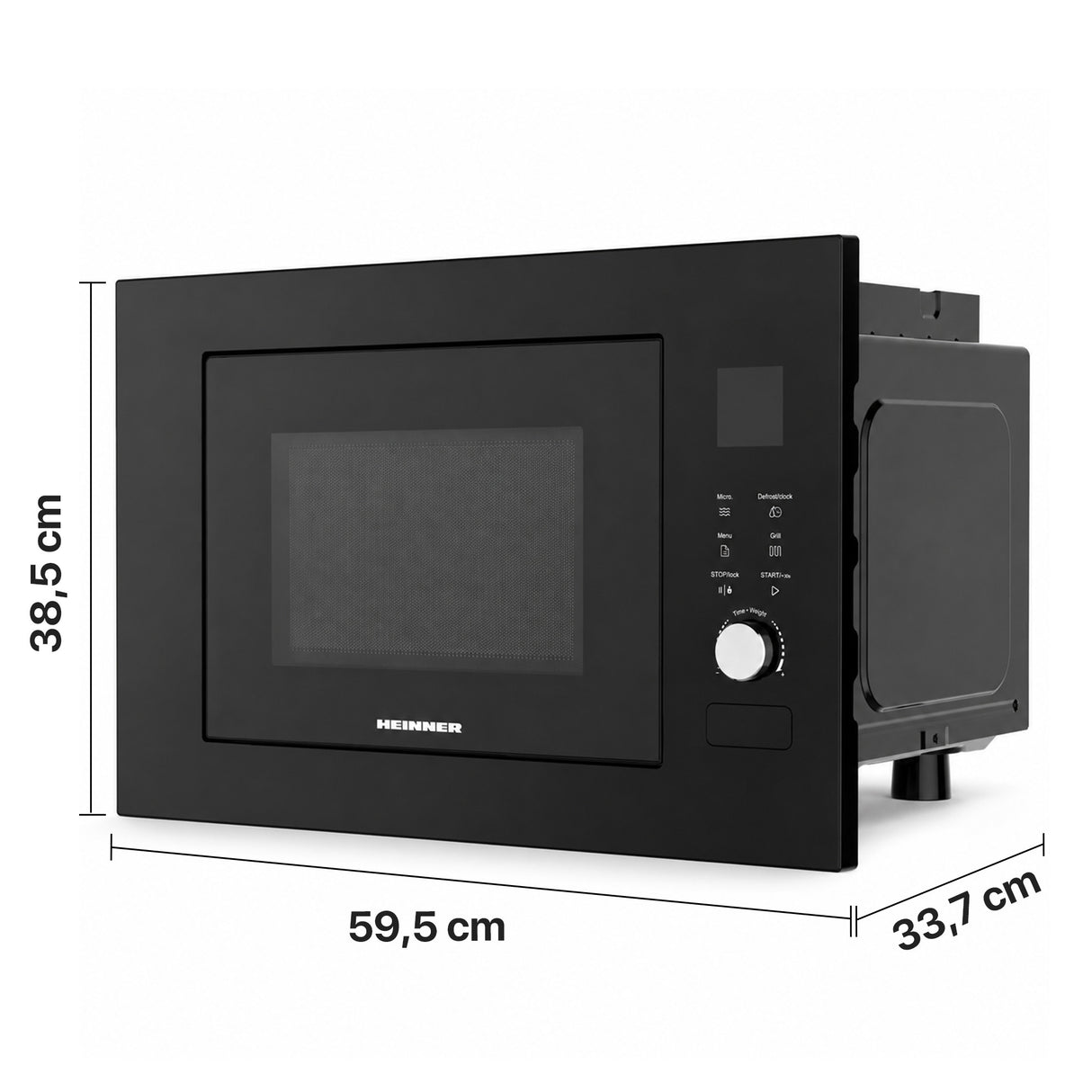 Micro-ondes Heinner HMW-BI2360BK – 23 L – Gril – LED – Sécurité enfant