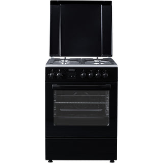 Cuisinière à gaz Heinner HFSC-S66FDCC-IBK – 50 cm – 4 zones de cuisson – four avec 6 fonctions et gril – noir
