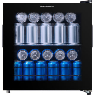 Heinner HBC-M44BKE drankkoeler – 44 liter – glazen front – zwart
