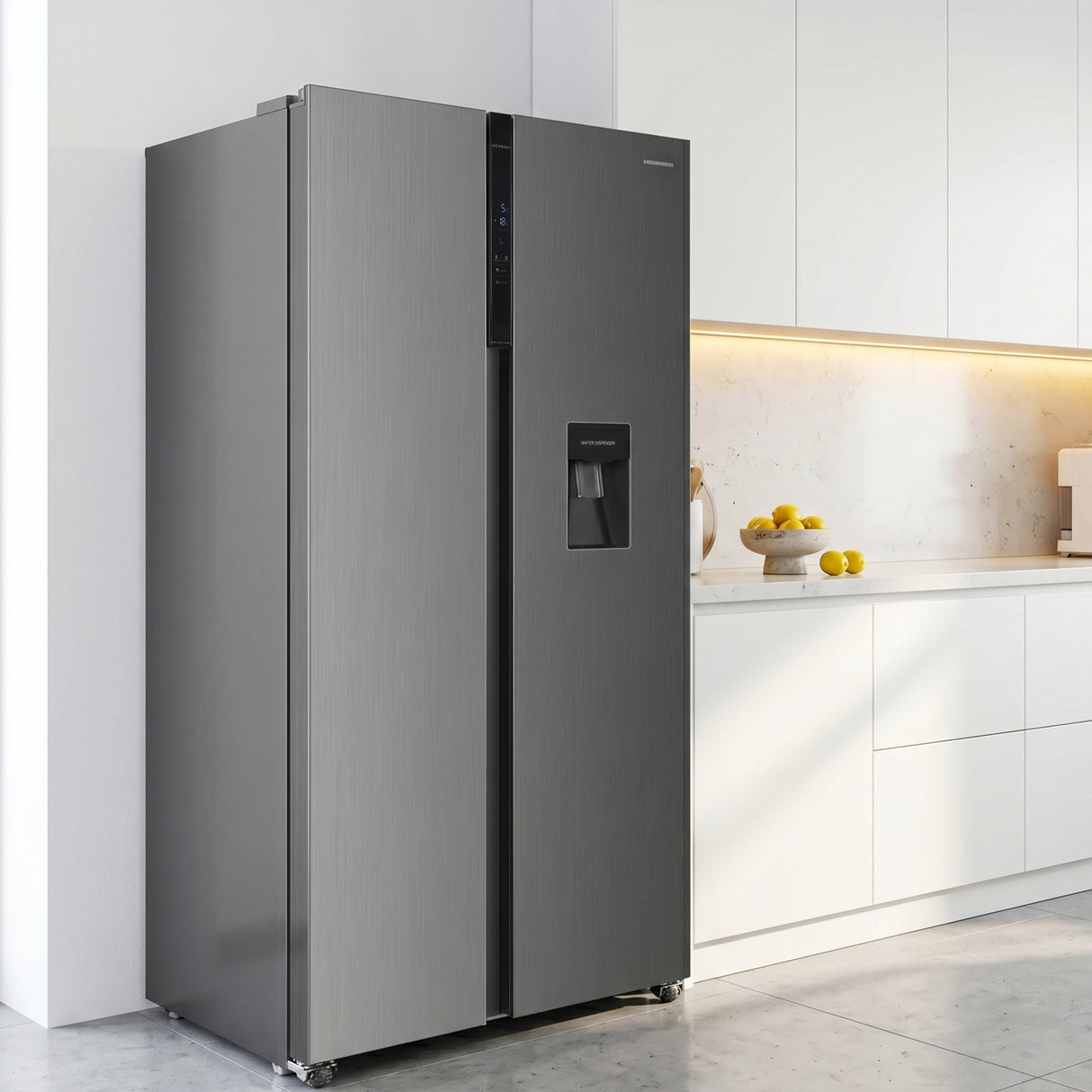 Heinner HSBS-HM439NFINVXWDD Side-by-Side Koelkast 439L No Frost Waterdispenser Inverter  Look