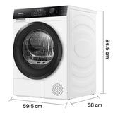 Sèche-linge à pompe à chaleur Heinner HHPD-HMK80IVFC – 8 kg – classe énergétique C – blanc