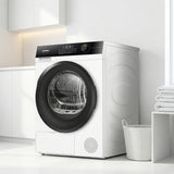 Sèche-linge à pompe à chaleur Heinner HHPD-HMK80IVFC – 8 kg – classe énergétique C – blanc