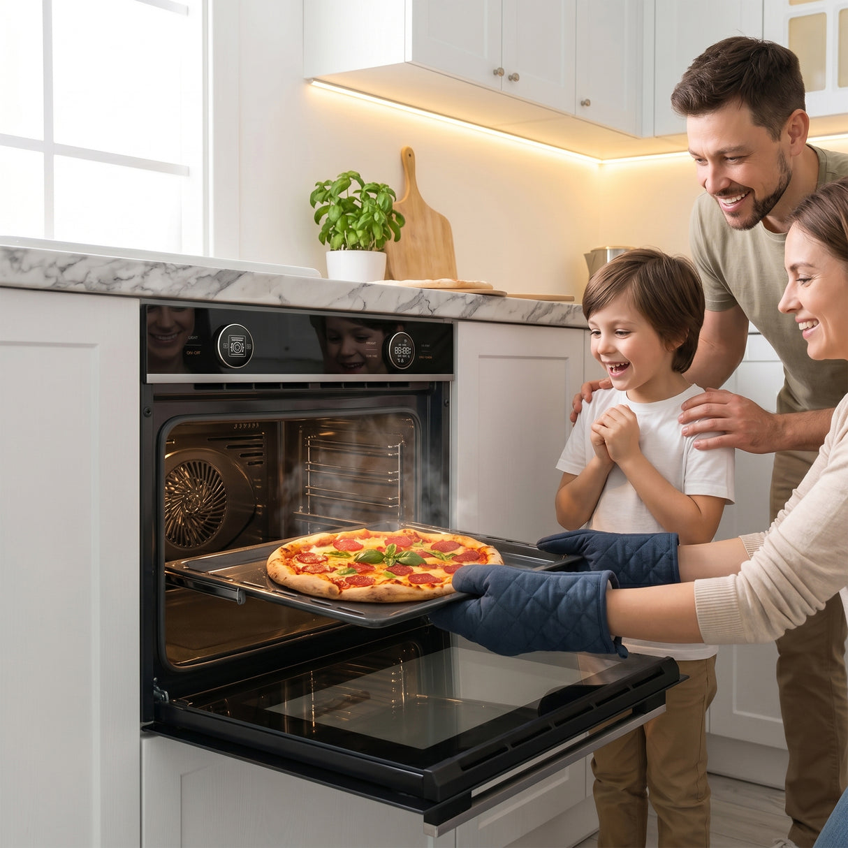 Heinner  HBO-M7210GCDRC-GIX Inbouw Oven 72L Grill Conventioneel RVS Glas – afbeelding 9