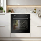 Heinner  HBO-M7210GCDRC-GBK Inbouw Oven 72L Grill Conventioneel Zwart Glas