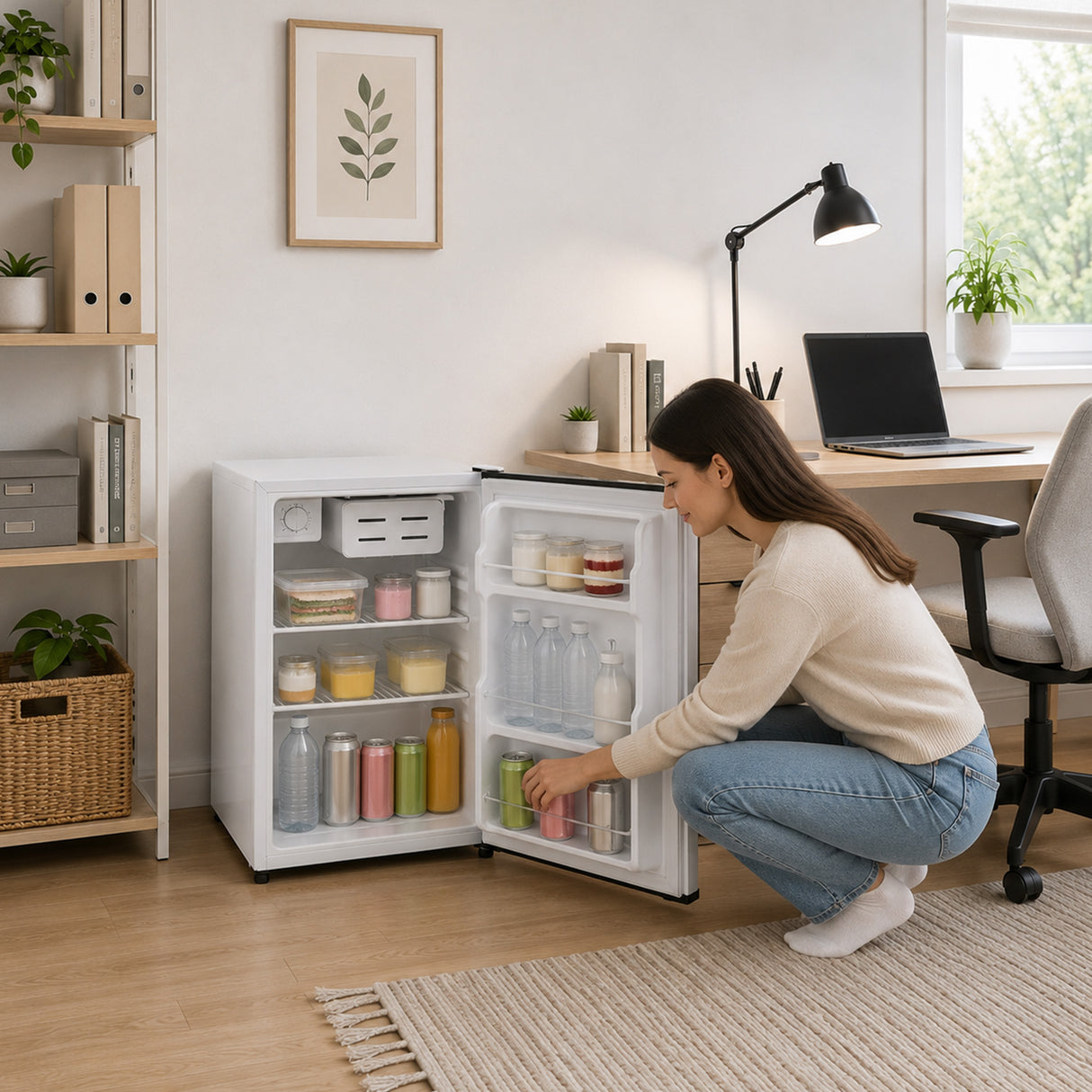 Frigo minibar Heinner HMB-M66E – 66 litres – mécanique thermostat – porte réversible – blanc – 5 ans de garantie