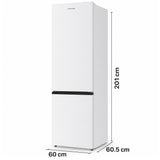 Frigo congélateur Heinner HCNF-HM326INVE – 326 L – No Frost – Super Freezing – porte réversible – blanc – classe énergétique E