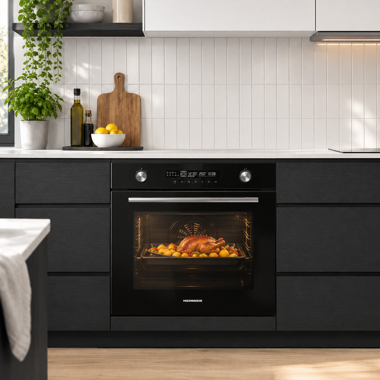 Four encastrable Heinner HBO-M7212GCDRP-GBK – 72 litres – 60 cm – verre noir