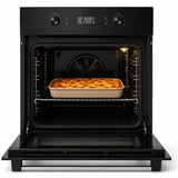 Four encastrable Heinner HBO-M7010GCDRP-GBK – 70 L – autonettoyage pyrolytique – chaleur tournante, gril, fermentation – écran tactile – classe énergétique A – verre noir – 5 ans de garantie