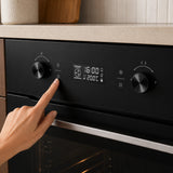 Four encastrable Heinner HBO-M7010GCDRP-GBK – 70 L – autonettoyage pyrolytique – chaleur tournante, gril, fermentation – écran tactile – classe énergétique A – verre noir – 5 ans de garantie