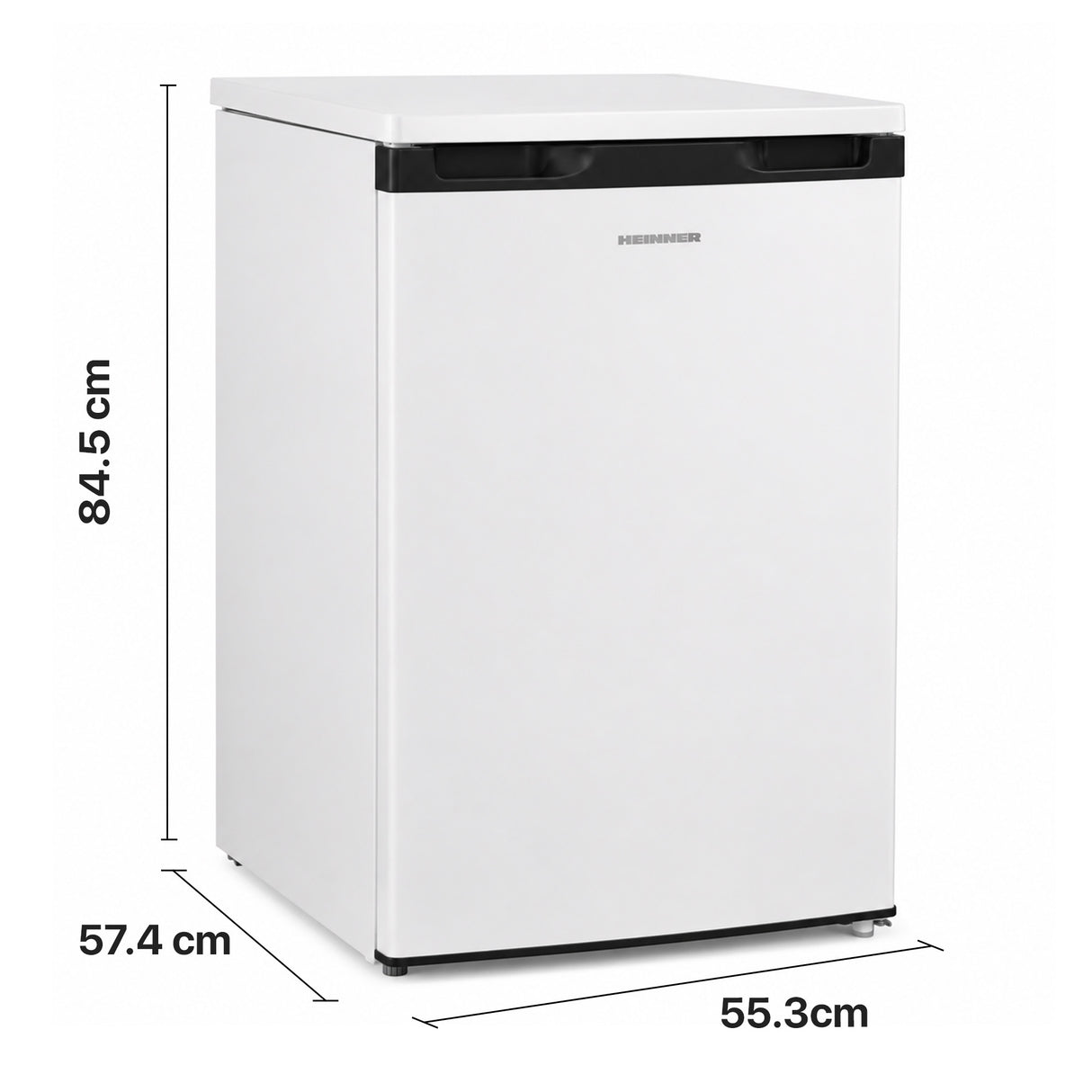 Frigo table top Heinner HF-M131E – 131 L – mécanique thermostat – porte réversible – blanc – 5 ans de garantie