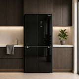 Frigo américain side-by-side Heinner HSBS-M515MDINVHGBKE – 515 L – No Frost – Inverter – verre noir