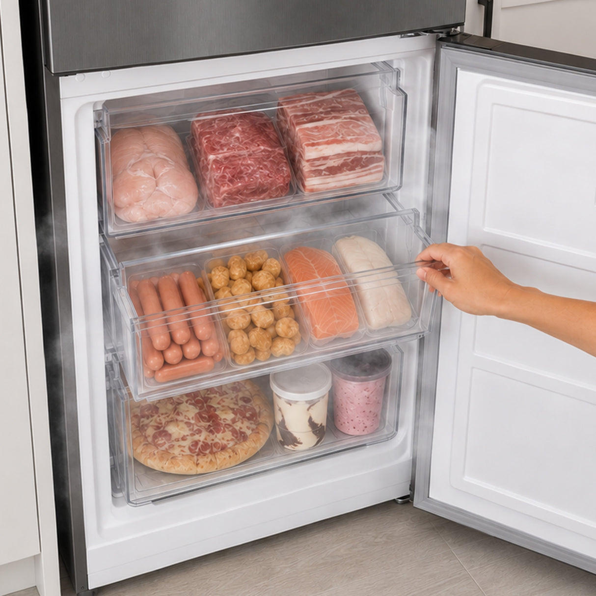 Frigo congélateur Heinner HCNF-HM293INVXE – 293 L – No Frost – Inverter – inox – 5 ans de garantie