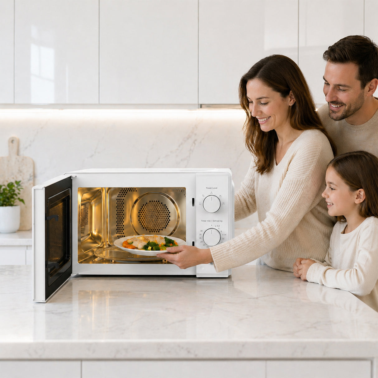 Micro-ondes Heinner HMW-MD20IVWH – Inverter – 19 litres – 700W – Blanc