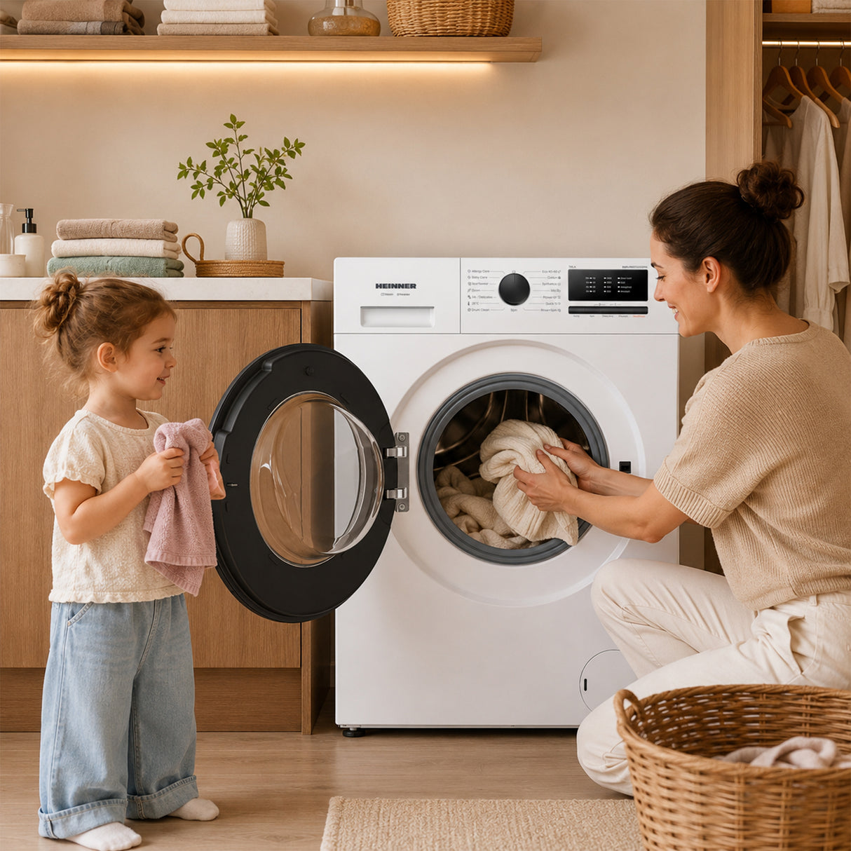 Machine à laver Heinner HWM-HMN7012IVSMA – 7 kg – inverter – classe énergétique A