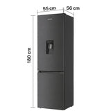 Frigo congélateur Heinner HC-HM260DGWDE – 260 litres – distributeur d’eau – classe énergétique E