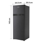 Frigo congélateur Heinner HF-H2206DGE++ – 206 L – Thermostat réglable – Éclairage LED – Porte réversible – Anthracite