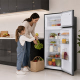 Frigo congélateur Heinner HF-H2206DGE++ – 206 L – Thermostat réglable – Éclairage LED – Porte réversible – Anthracite