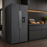 Frigo américain avec distributeur d’eau Heinner HSBS-HM529NFINVDGWDE++ – 529 L – No Frost – compresseur inverter – Anthracite