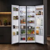 Frigo américain avec distributeur d’eau Heinner HSBS-HM529NFINVDGWDE++ – 529 L – No Frost – compresseur inverter – Anthracite
