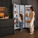 Frigo américain avec distributeur d’eau Heinner HSBS-HM529NFINVDGWDE++ – 529 L – No Frost – compresseur inverter – Anthracite