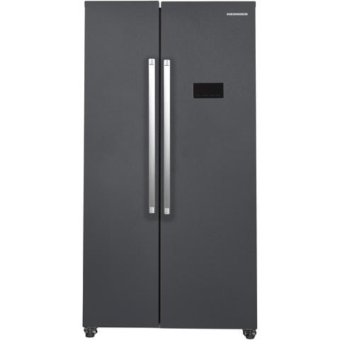 Heinner American Fridge Freezer HSBS-HM442NFINVDGE++ – 442L – No Frost – Anthracite – product photo